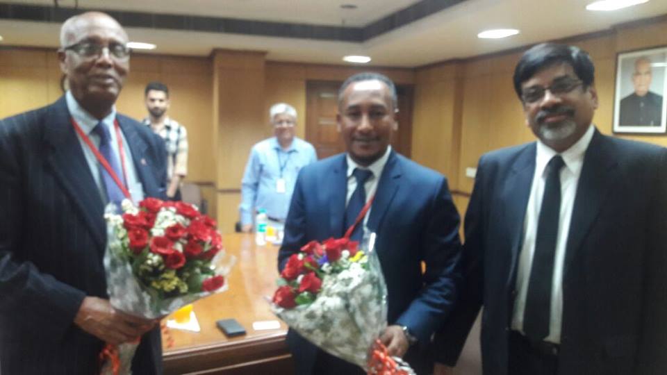 It was an honour for Telecommunications Consultants India Limited represented by Mr. Rajiv Gupta, Director Projects & Sanjay Bharti Kumar, Group General Manager to host Ambassador of the State of Eritrea, H.E. Mr Alem Tsehaye Woldemariam and Mr. Kalekristos Zerisenay, Director of Asia and Pacific of Ministry of Foreign Affairs, Government of the State of Eritrea. It was an honour for Telecommunications Consultants India Limited represented by Mr. Rajiv Gupta, Director Projects & Sanjay Bharti Kumar, Group General Manager to host Ambassador of the State of Eritrea, H.E. Mr Alem Tsehaye Woldemariam and Mr. Kalekristos Zerisenay, Director of Asia and Pacific of Ministry of Foreign Affairs, Government of the State of Eritrea.